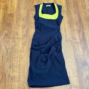 preen thornton bregazzi navy  bodycon dress